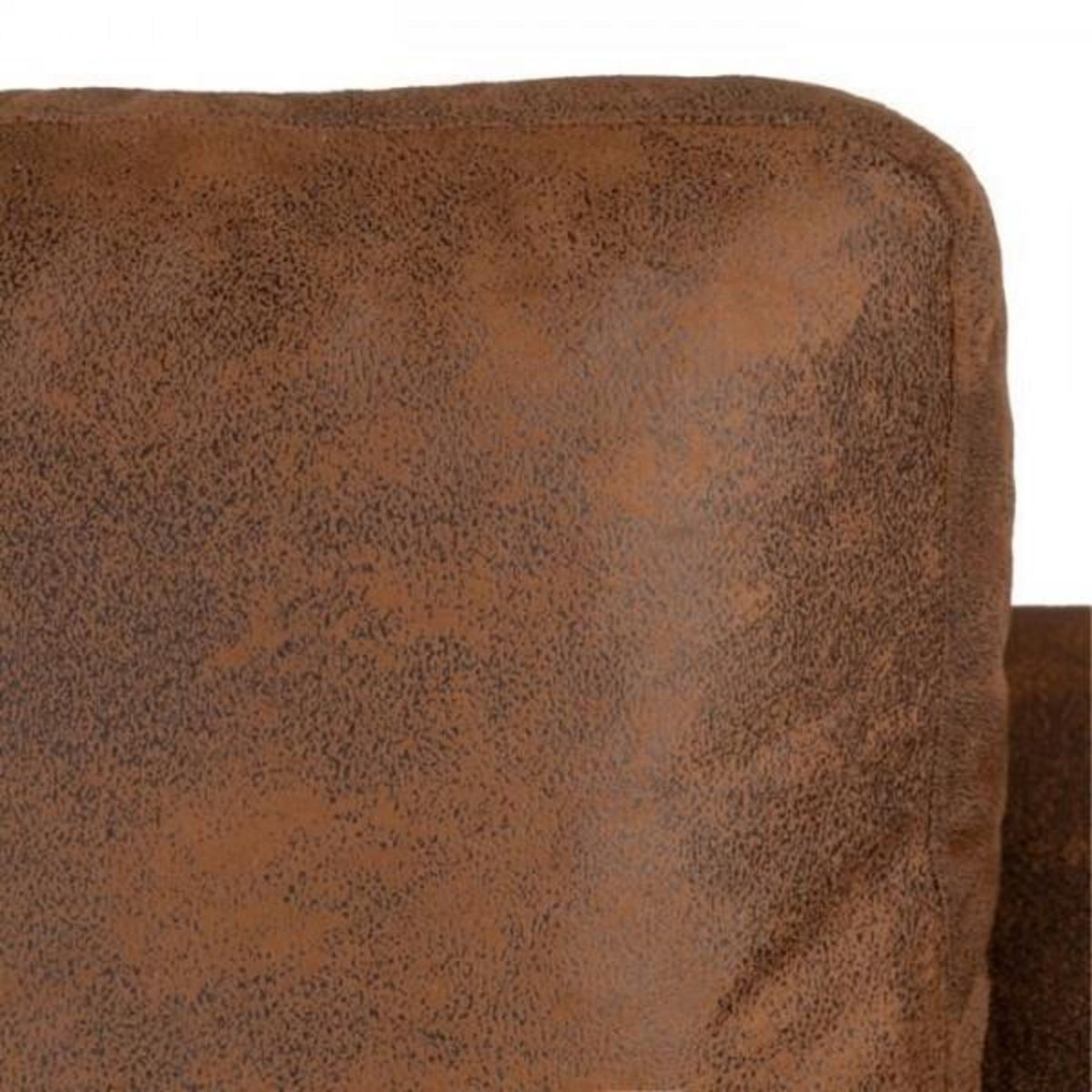 MARKET24 PAUL Canapé d'angle gauche 4 places - Tissu Marron vintage - Contemporain - L 215 x P 140 cm - Fabriqué en Ukraine