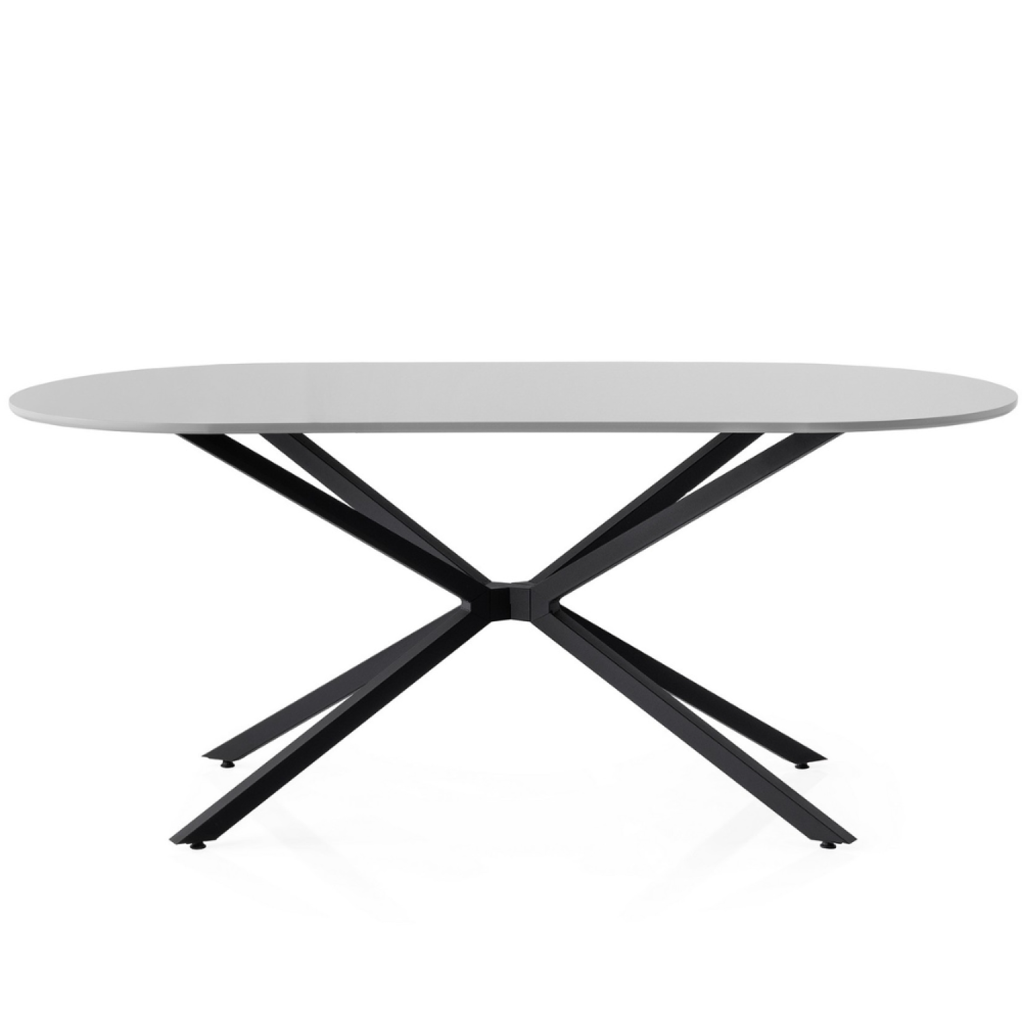 Voir la diapositive 5 : CONCEPT USINE Table à manger 6 personnes gris et noir 180 cm karvia
