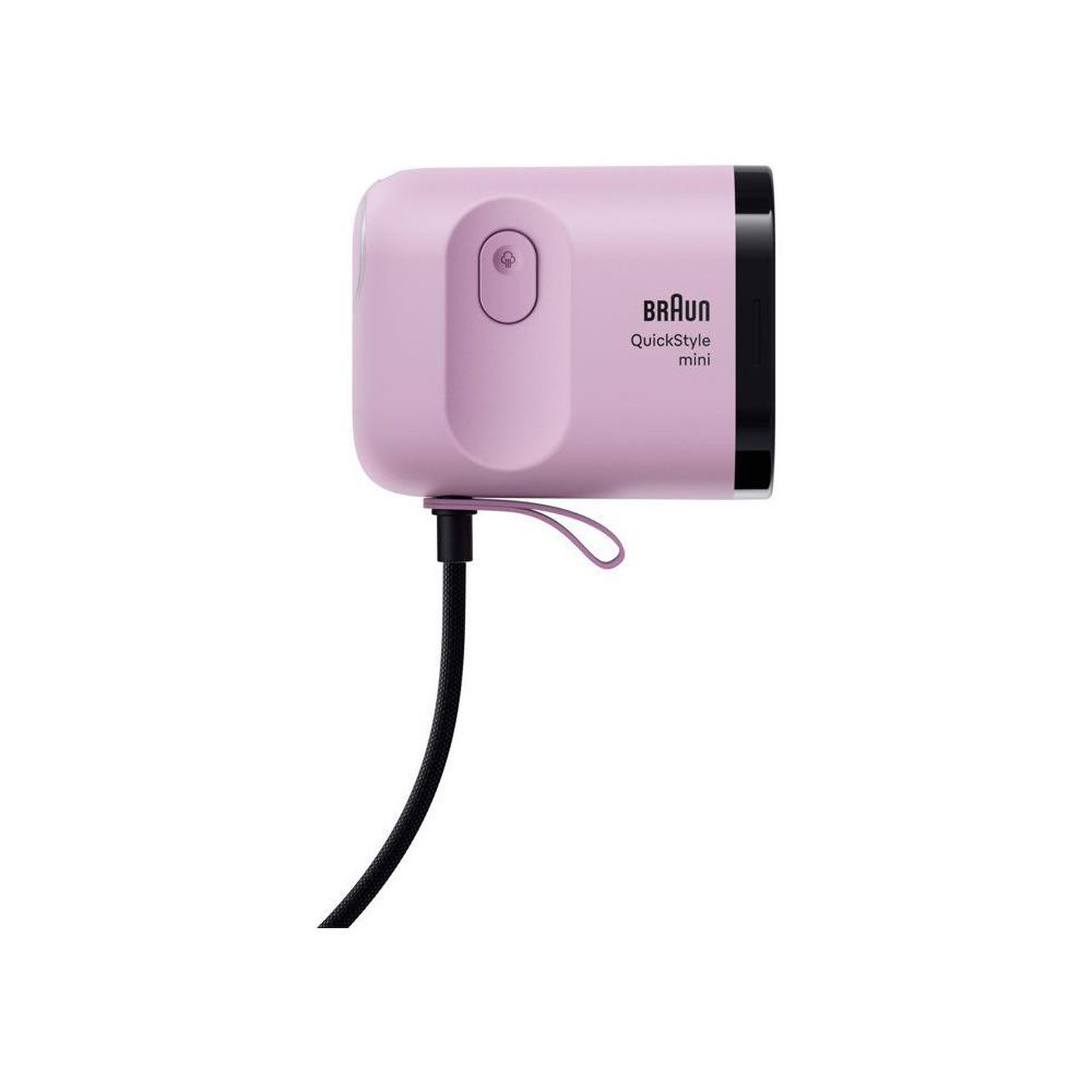 Steamer vertical QuickStyle mini GS1031PU 20 g/min, chauffe 15 s, réservoir 80 ml, compact, violet clair et noir