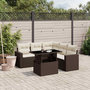 Voir la diapositive 1 : VIDAXL Salon de jardin avec coussins 6 pcs marron resine tressee