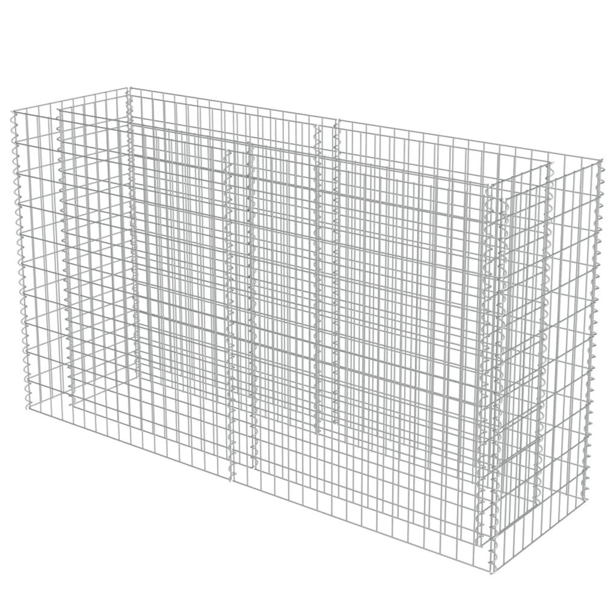 Voir la diapositive 3 : VIDAXL Lit sureleve a gabion Acier galvanise 180x50x100 cm