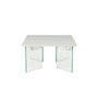 Voir la diapositive 3 : Paris Prix Table Basse en Verre  Ester  120cm Blanc