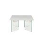 Voir la diapositive 3 : Paris Prix Table Basse en Verre  Ester  120cm Blanc