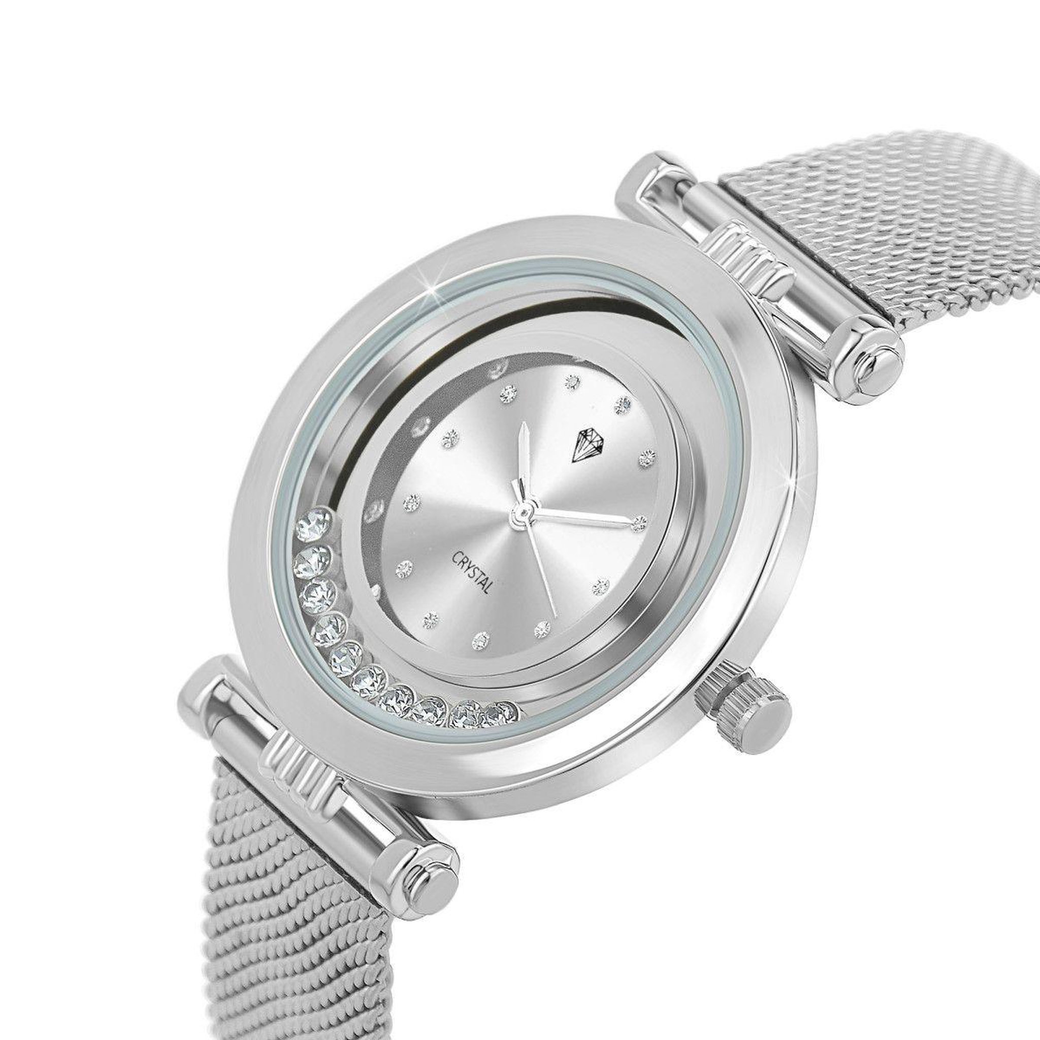Voir la diapositive 3 : SC CRYSTAL Montre Ludivine élégante SC Crystal ornée de cristaux scintillants