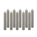 COMPTOIR DE LA BOUGIE Lot de 10 Bougies Bâton  Hugo  16cm Gris