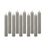 Voir la diapositive 1 : COMPTOIR DE LA BOUGIE Lot de 10 Bougies Bâton  Hugo  16cm Gris