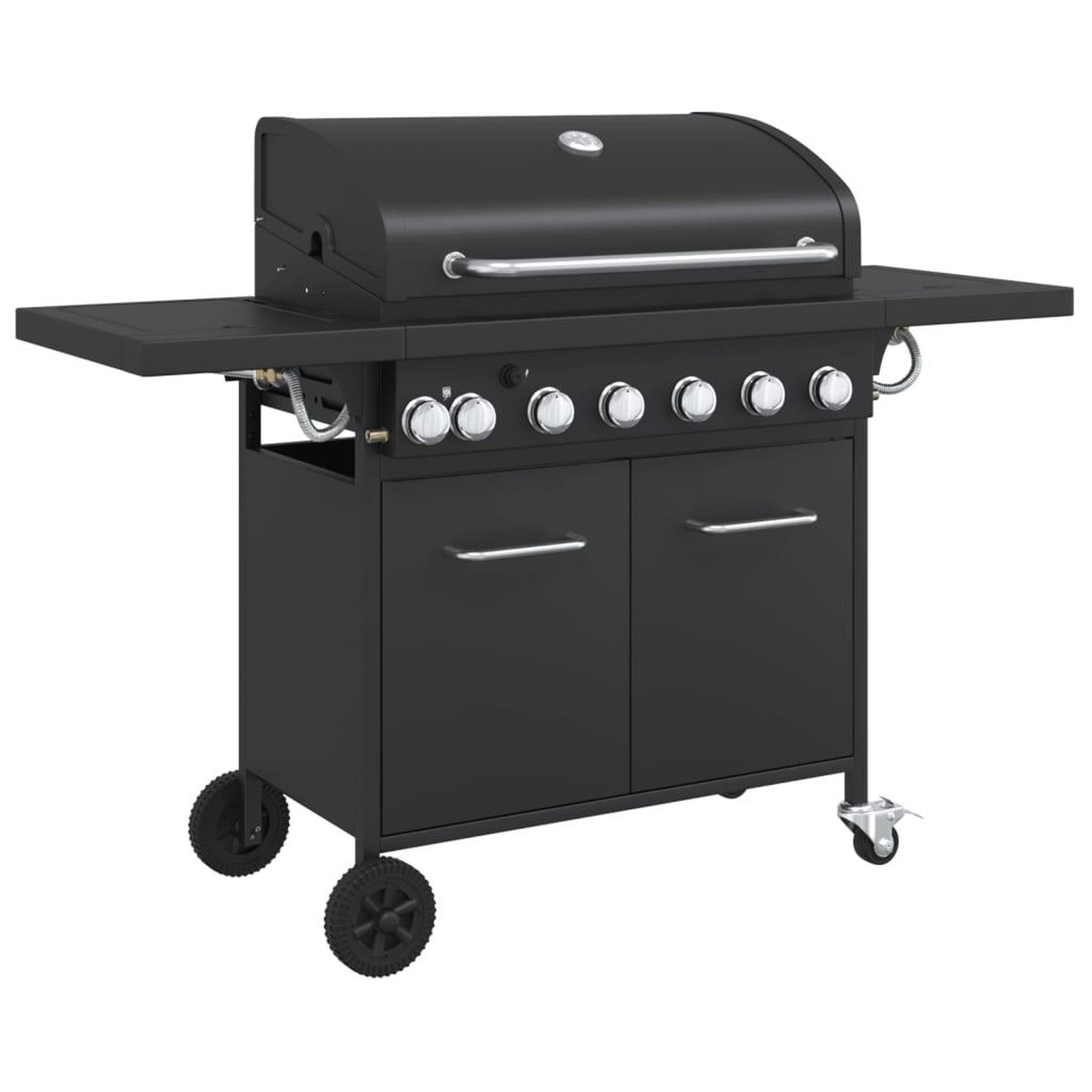 Voir la diapositive 2 : VIDAXL Barbecue gril a gaz avec 7 bruleurs noir acier enduit de poudre