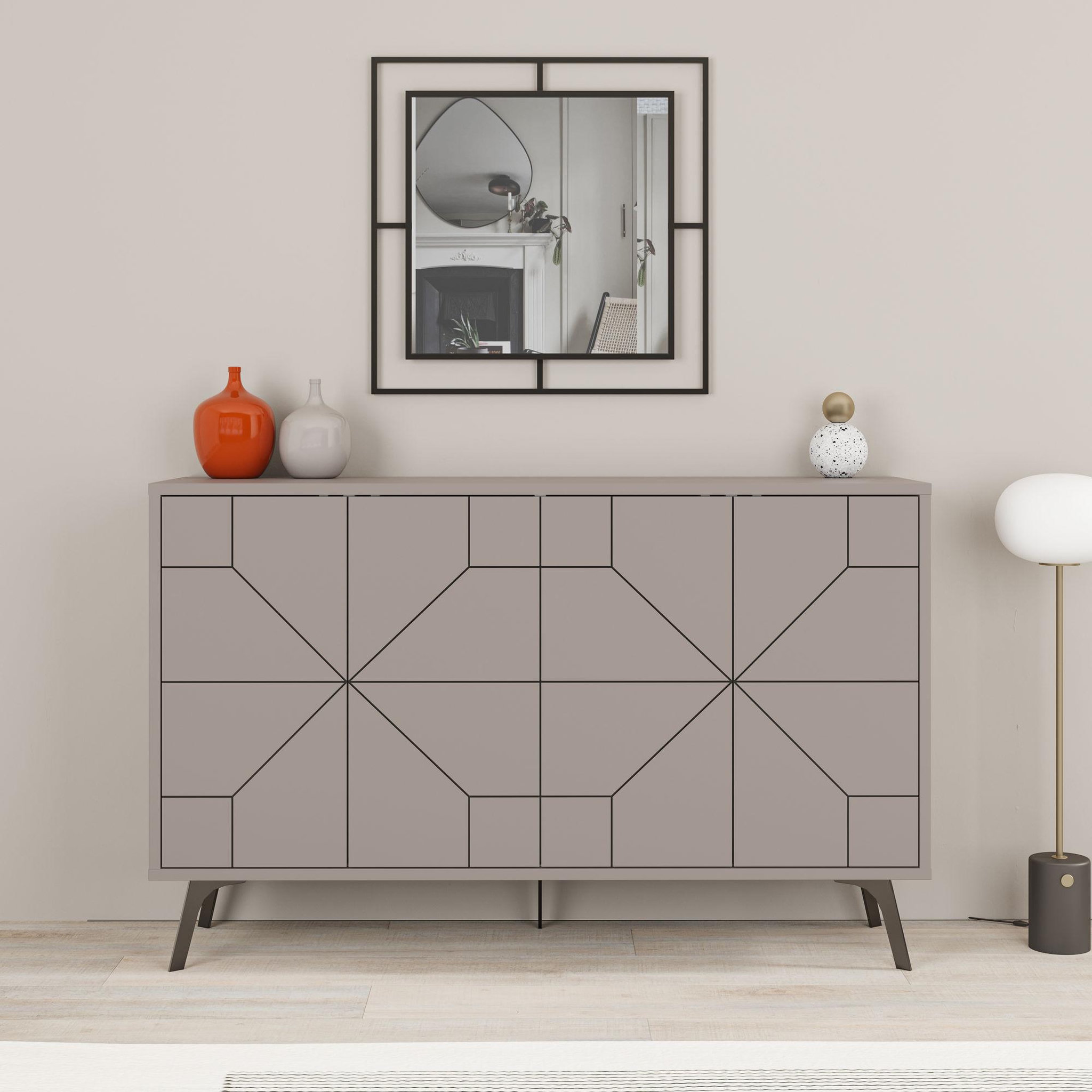 Voir la diapositive 4 : Habitat et Jardin Buffet en bois  Dune  - 123 x 35 x 62 cm - Moka clair