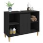 Voir la diapositive 4 : VIDAXL Meuble d'evier noir 80x33x60 cm bois d'ingenierie