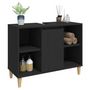 Voir la diapositive 4 : VIDAXL Meuble d'evier noir 80x33x60 cm bois d'ingenierie