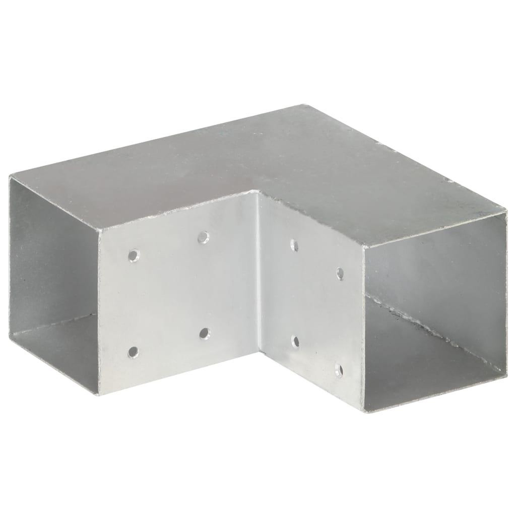 Voir la diapositive 5 : VIDAXL Connecteurs de poteau 4 pcs Forme en L Metal galvanise 91x91 mm