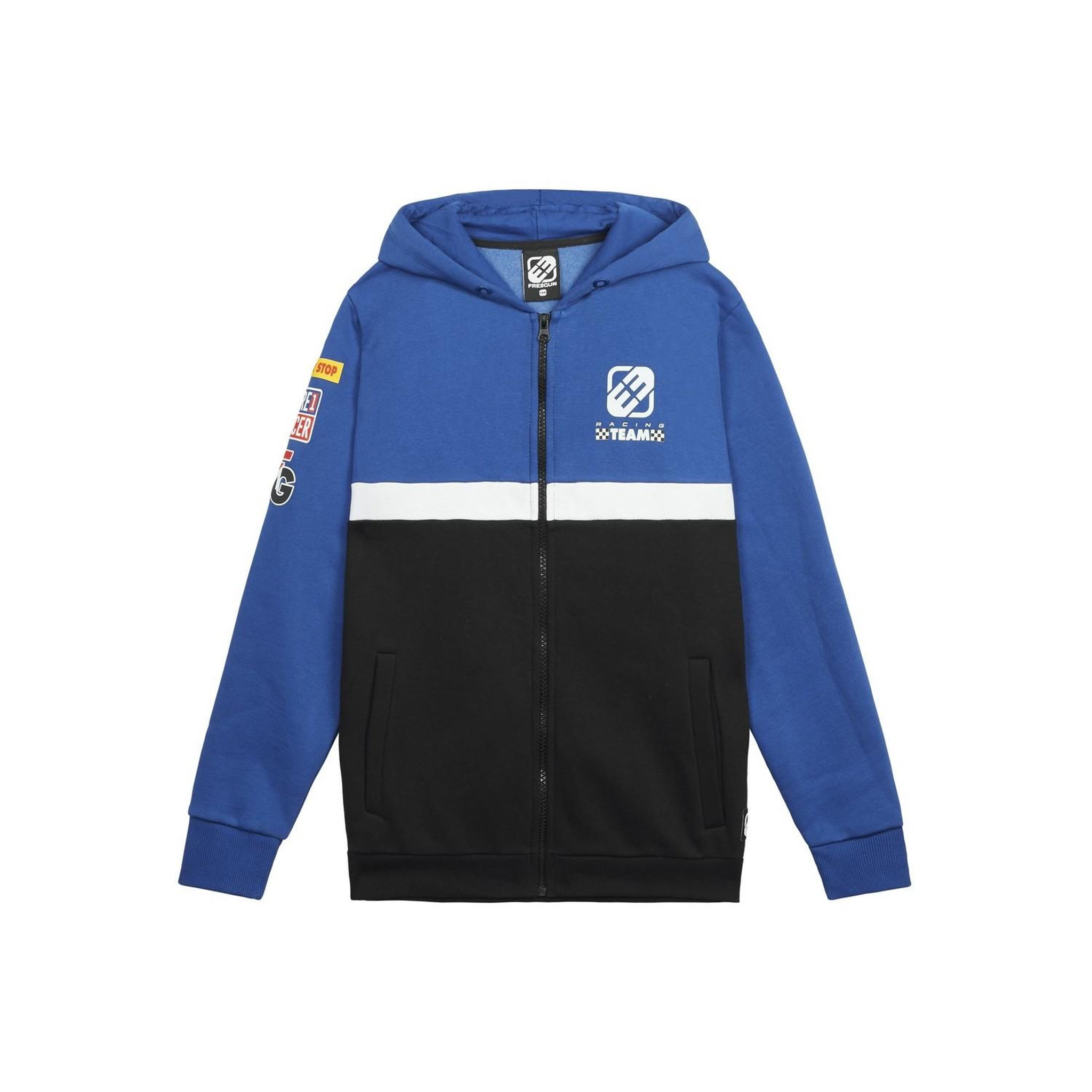 Voir la diapositive 1 : FREEGUN Sweat garçon à capuche avec zip Collection Racing