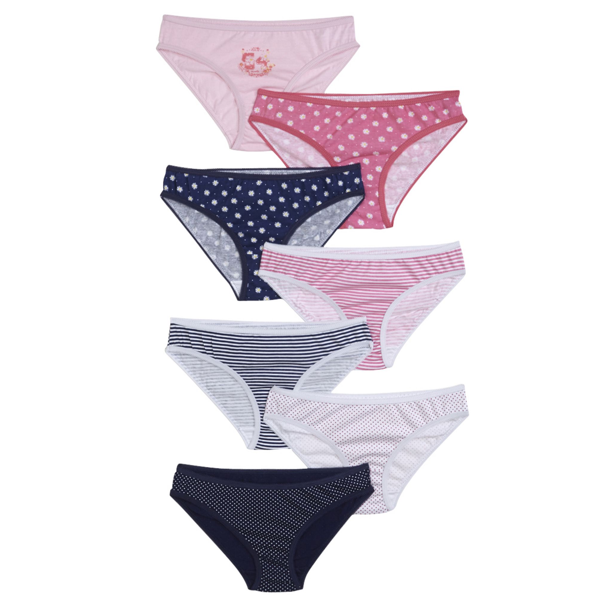 Lot De 5 Slips Fille Hanes Sans étiquette - Taille S (6 Ans), Blanc, Coton