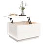 Voir la diapositive 5 : VIDAXL Table basse Blanc 60x50x35 cm Bois massif de pin