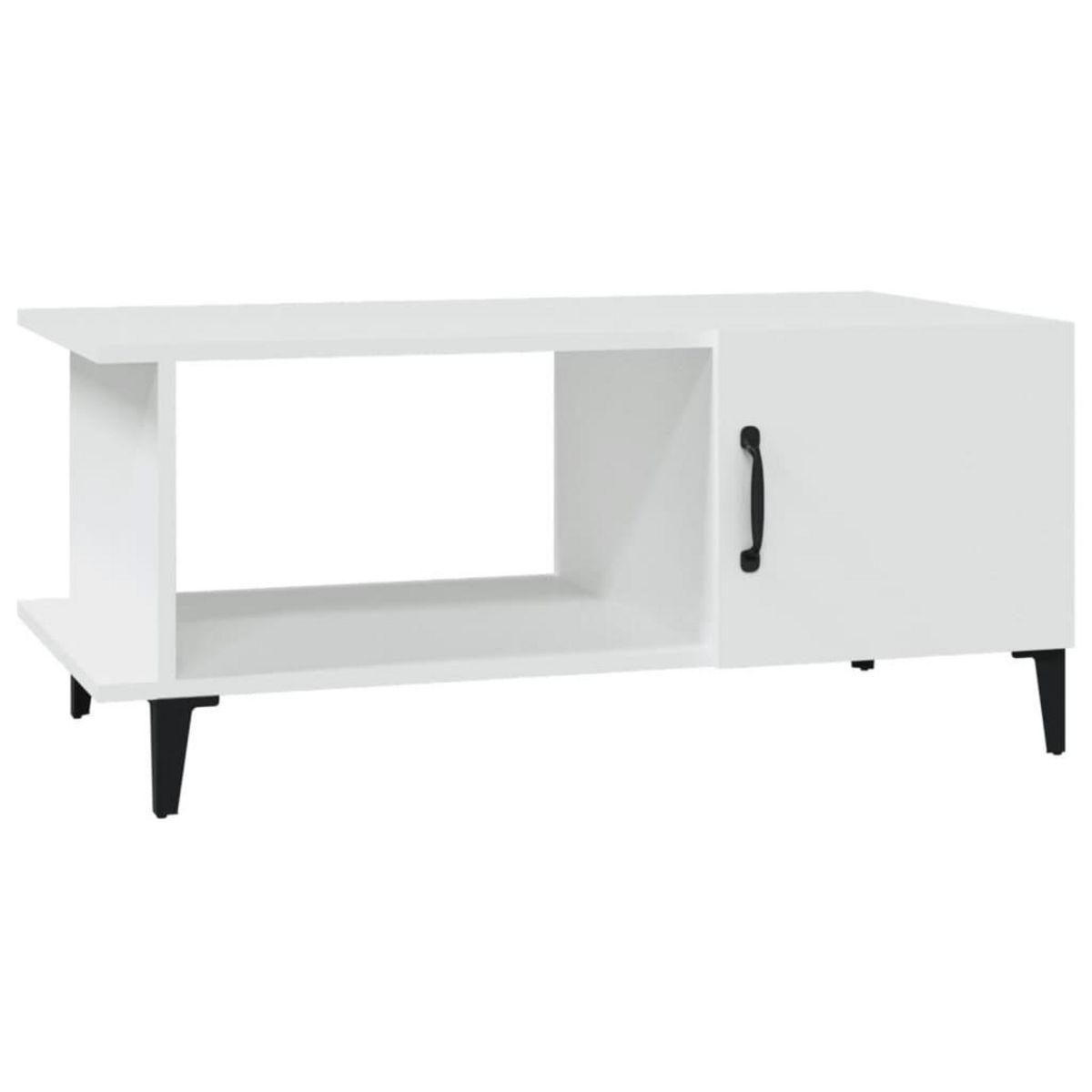 VIDAXL Table basse Blanc 90x50x40 cm Bois d'ingenierie