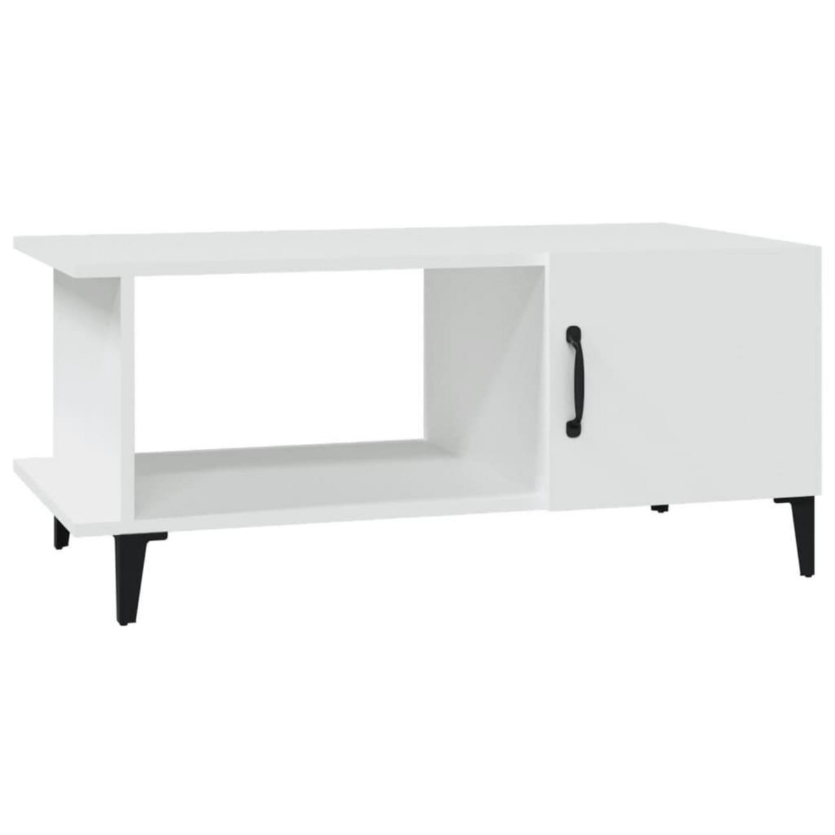 VIDAXL Table basse Blanc 90x50x40 cm Bois d'ingenierie