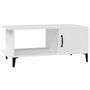 Voir la diapositive 2 : VIDAXL Table basse Blanc 90x50x40 cm Bois d'ingenierie