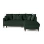 Voir la diapositive 2 : BEST MOBILIER Flamingo - canapé d'angle droit 4 places convertible en velours