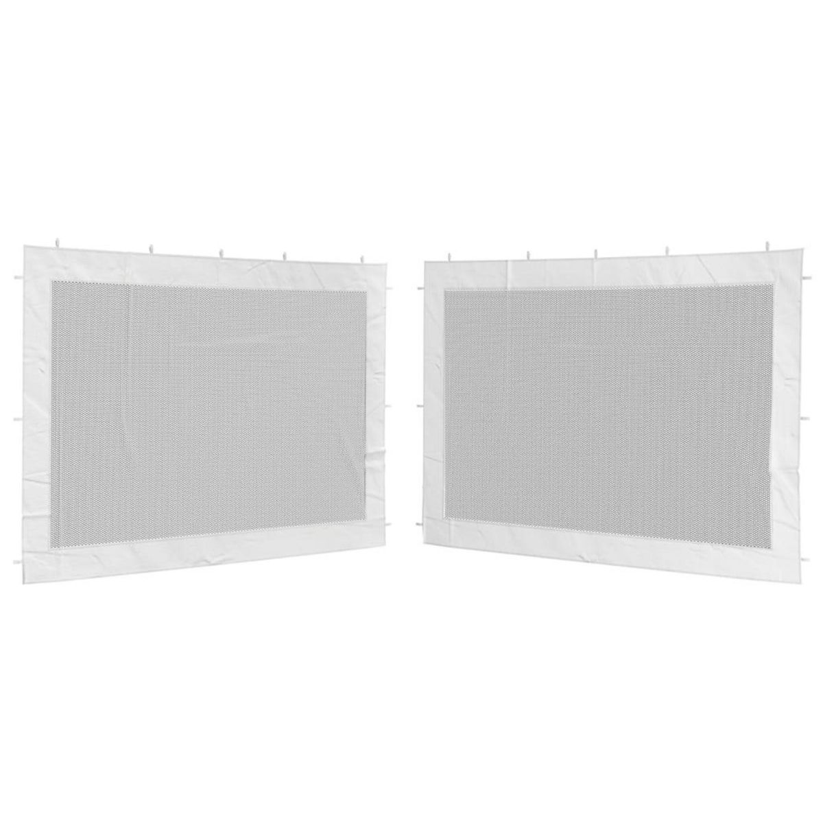 VIDAXL Paroi de tente de reception 2 pcs Maille Blanc et noir