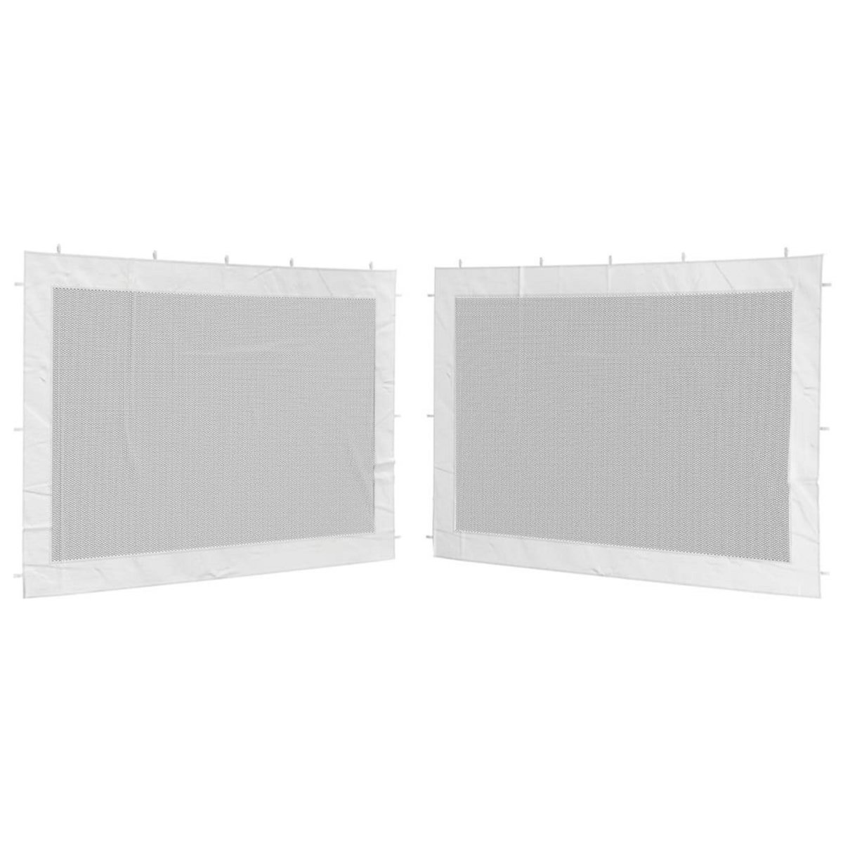 VIDAXL Paroi de tente de reception 2 pcs Maille Blanc et noir