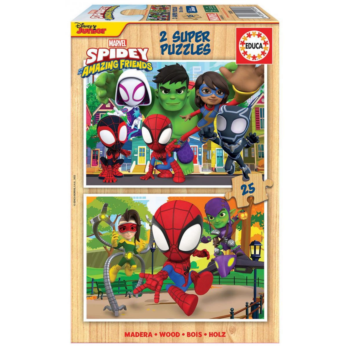 EDUCA 2 X 25 pieces puzzle Spidey