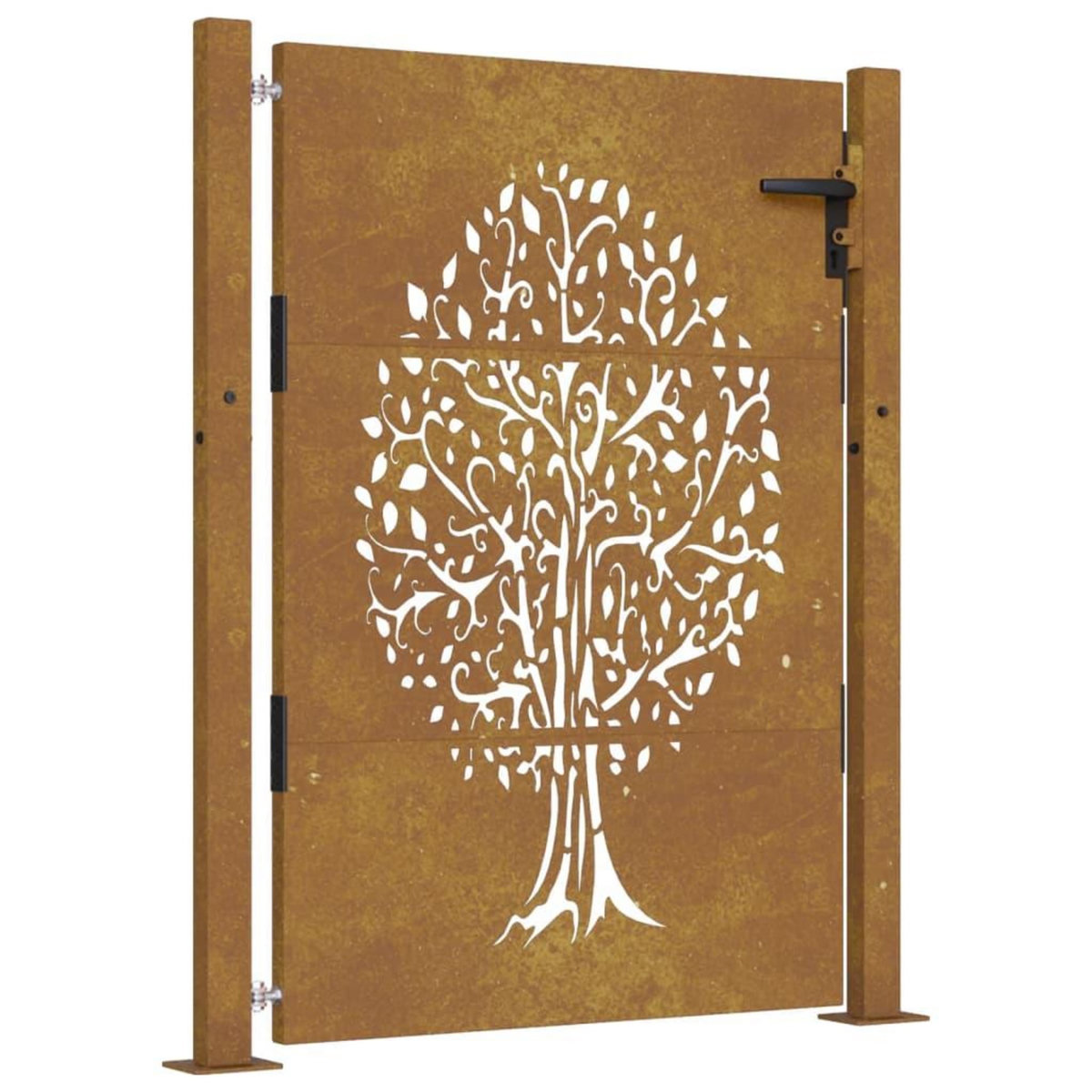 VIDAXL Portail de jardin 105x130 cm acier corten conception de l'arbre