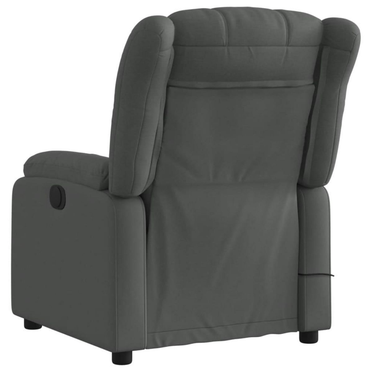 VIDAXL Fauteuil inclinable de massage electrique gris fonce tissu