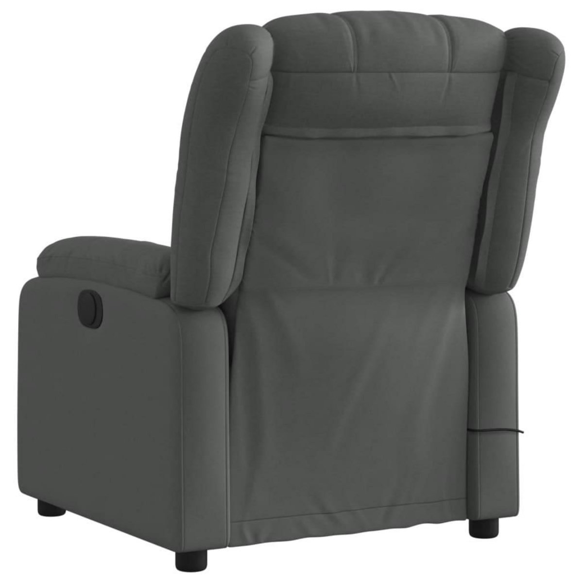 VIDAXL Fauteuil inclinable de massage electrique gris fonce tissu