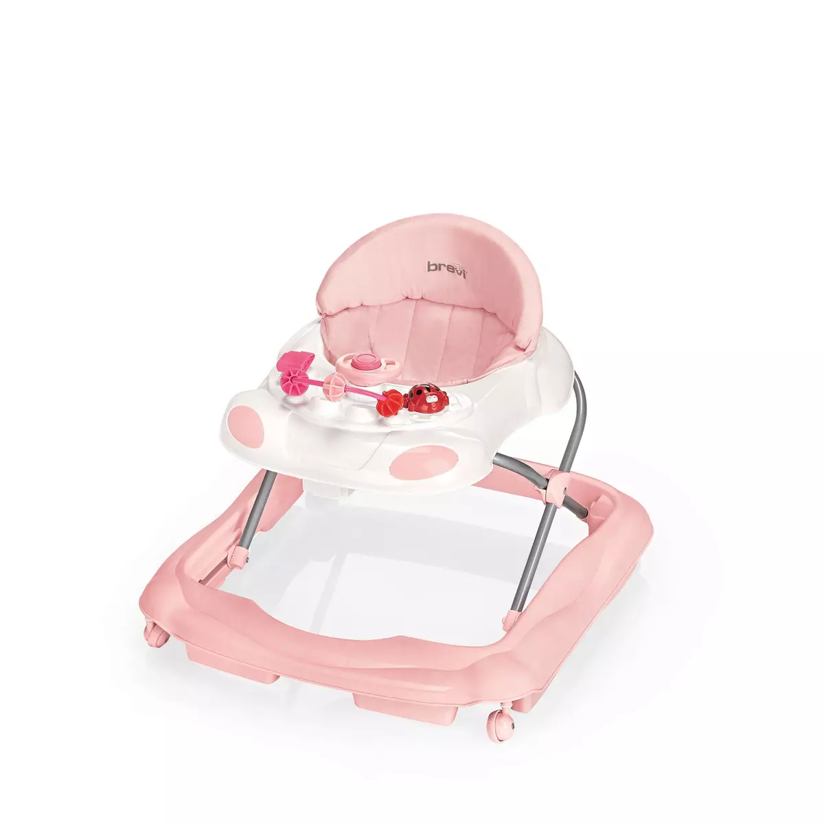 BREVI Trotteur bébé avec assise réglable Speedy rose