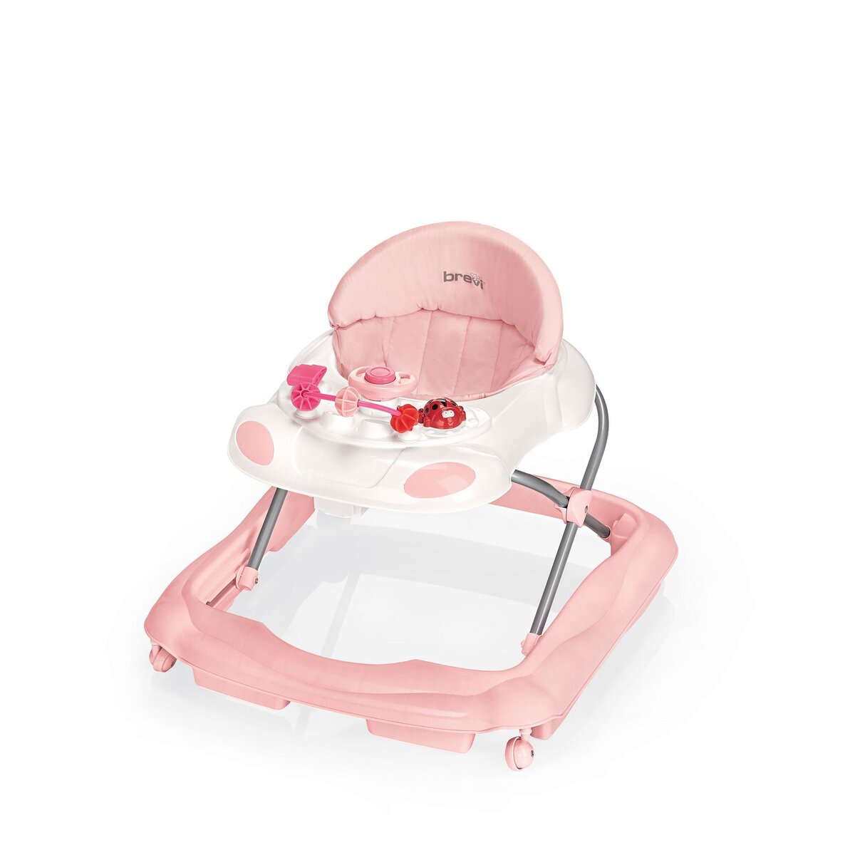 BREVI Trotteur bébé avec assise réglable Speedy rose