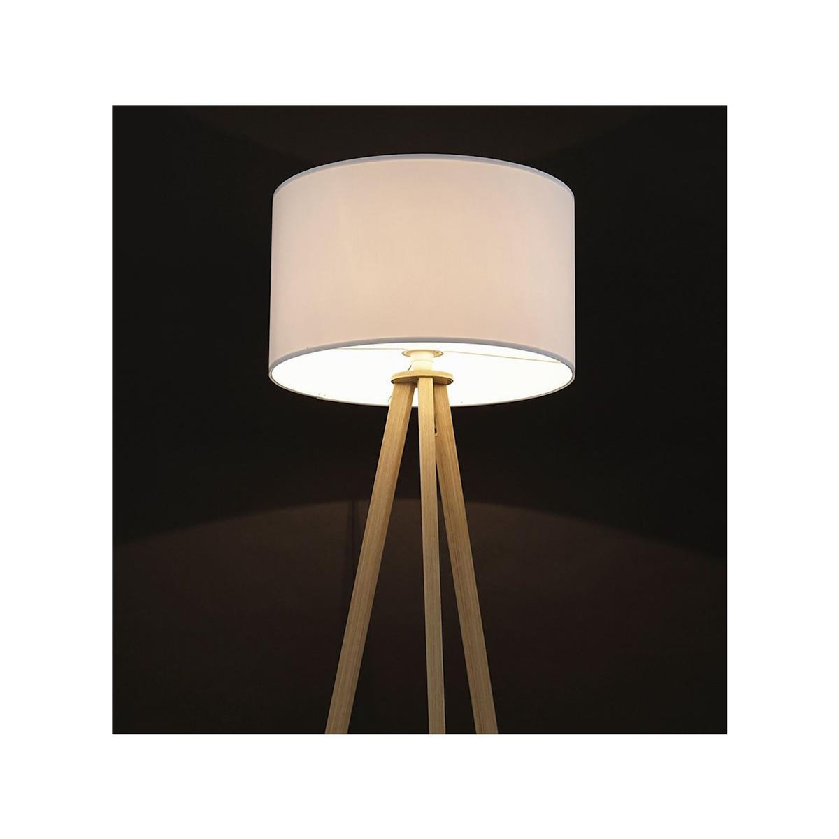 Paris Prix Lampadaire Trépied  Fidelio  159cm Naturel & Blanc
