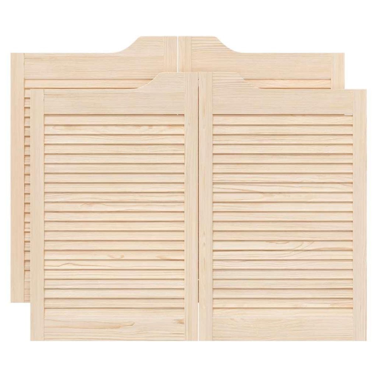VIDAXL Portes battantes a persiennes 2paires 80x100 cm bois massif Pin