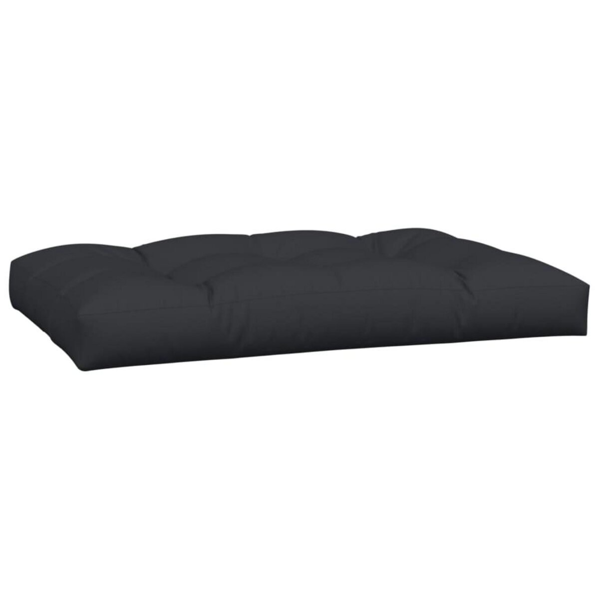 VIDAXL Coussins de palette lot de 2 noir tissu