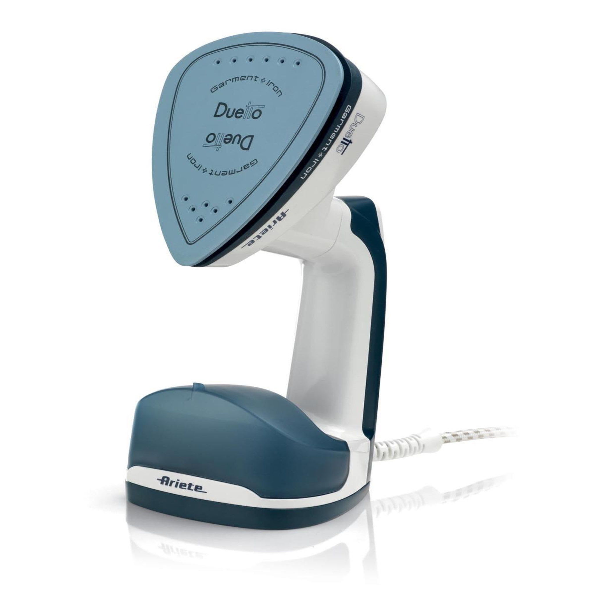 Voir la diapositive 2 : ARIETE Défroisseur vapeur vertical Ariete Duetto 6246 blanc et bleu