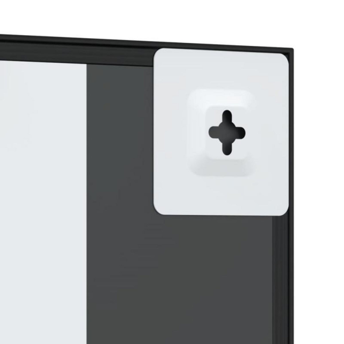 VIDAXL Miroir mural noir 30x30 cm carré fer