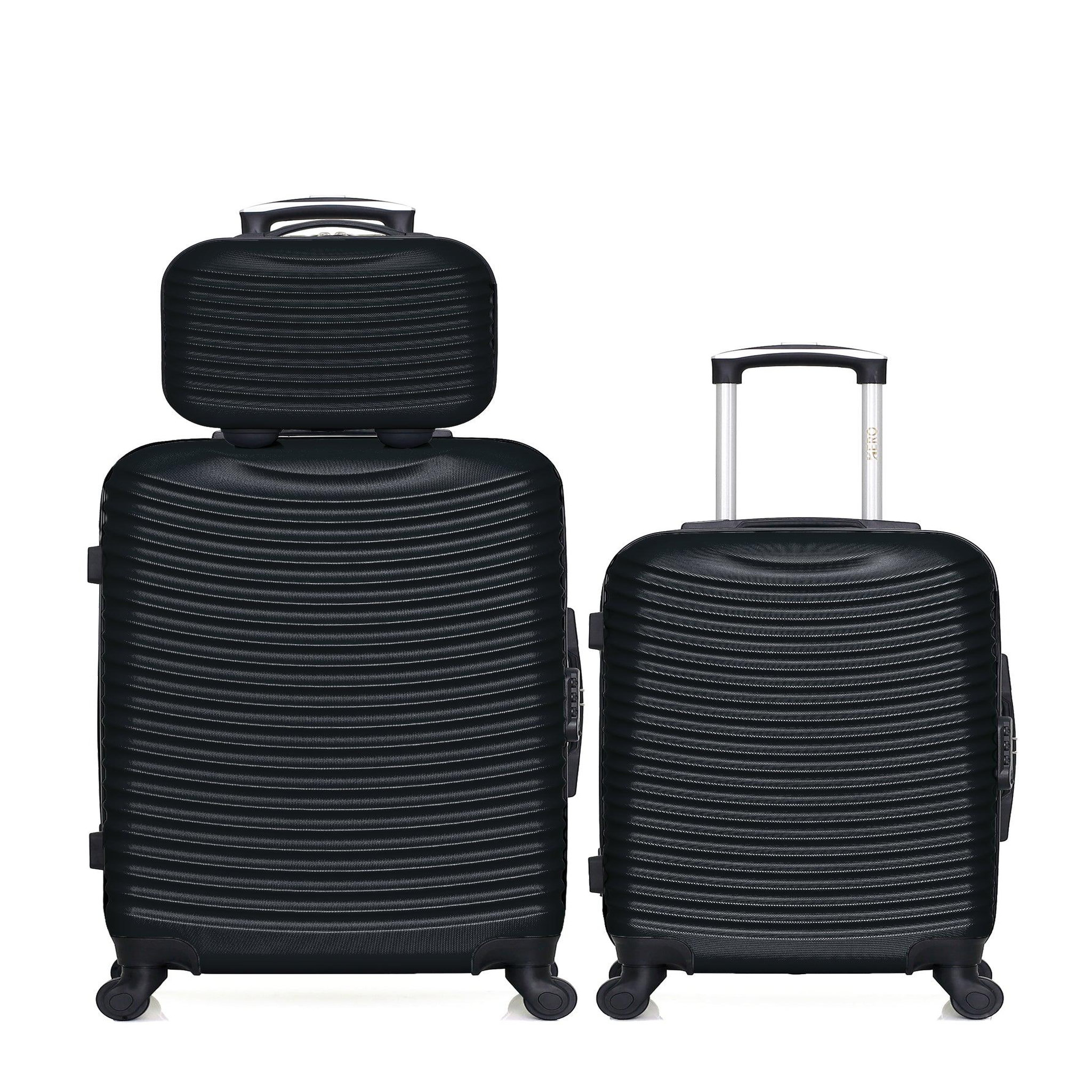 HERO Hero - lot de 3 - valise weekend, valise cabine et vanity etna. Coloris disponibles : Bleu, Gris