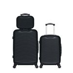 HERO HERO - Lot de 3 - Valise weekend, valise cabine et vanity ETNA. Coloris disponibles : Vert, Gris, Rose, Bleu, Noir, Beige