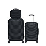 HERO HERO - Lot de 3 - Valise weekend, valise cabine et vanity ETNA. Coloris disponibles : Beige, Vert, Bleu, Gris