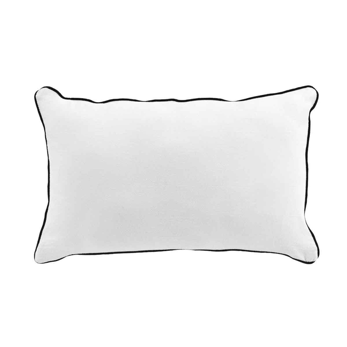 Paris Prix Coussin Déco Uni  Linette  30x50cm Blanc