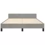 VIDAXL Cadre de lit avec tete de lit Gris clair 140x200 cm