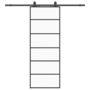 Voir la diapositive 2 : VIDAXL Porte coulissante kit de quincaillerie noir 76x205 cm verre ESG