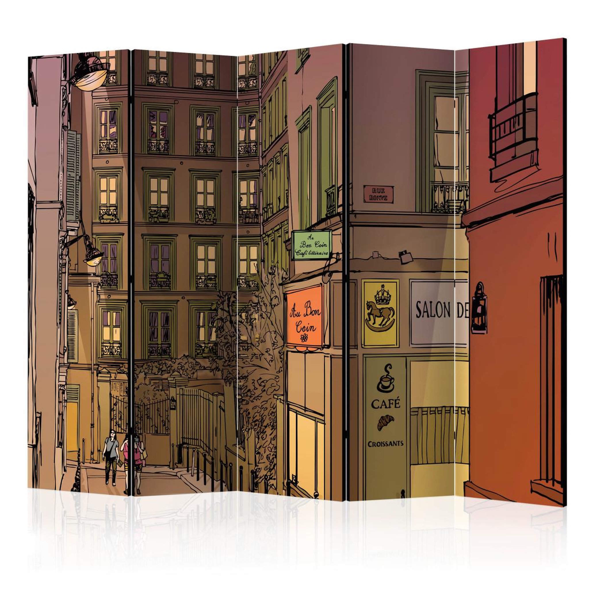 Paris Prix Paravent 5 volets  supper in paris  172x225cm