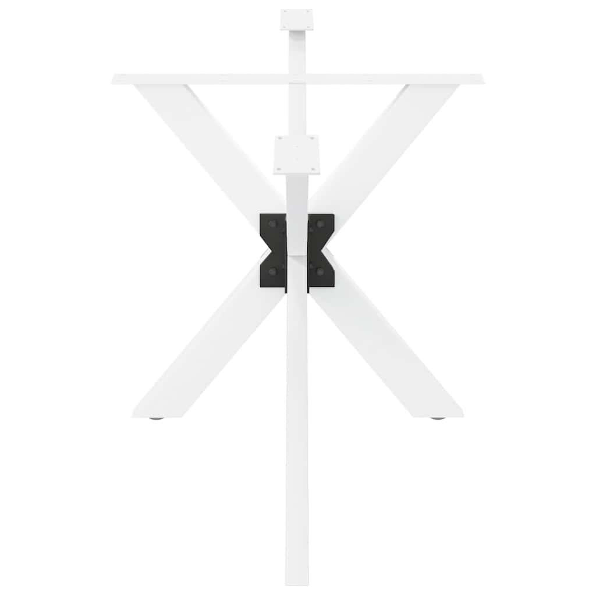 Voir la diapositive 4 : VIDAXL Pied de table a manger forme d'araignee blanc 150x78x(72-73) cm