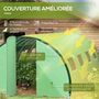 Voir la diapositive 4 : OUTSUNNY Serre de jardin tunnel 18 m² 8 fenêtres 2 portes articulées acier galvanisé PE haute densité vert