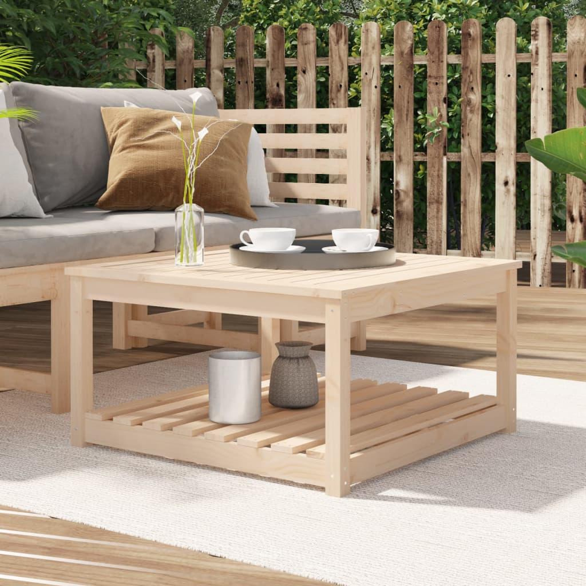 VIDAXL Table de jardin 82,5x82,5x45 cm bois massif de pin