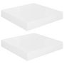 Voir la diapositive 2 : VIDAXL Etagere murale flottante 2 pcs Blanc brillant 23x23,5x3,8cm MDF