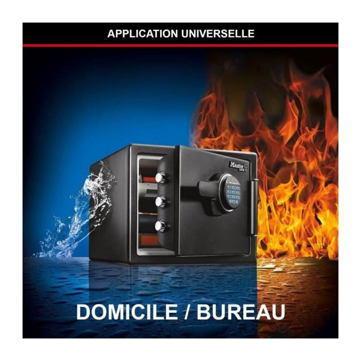 Master lock Coffre-fort [Ignifuge et Etanche] [Large 22,8L] [Combinaison Electronique] - LFW082FTC