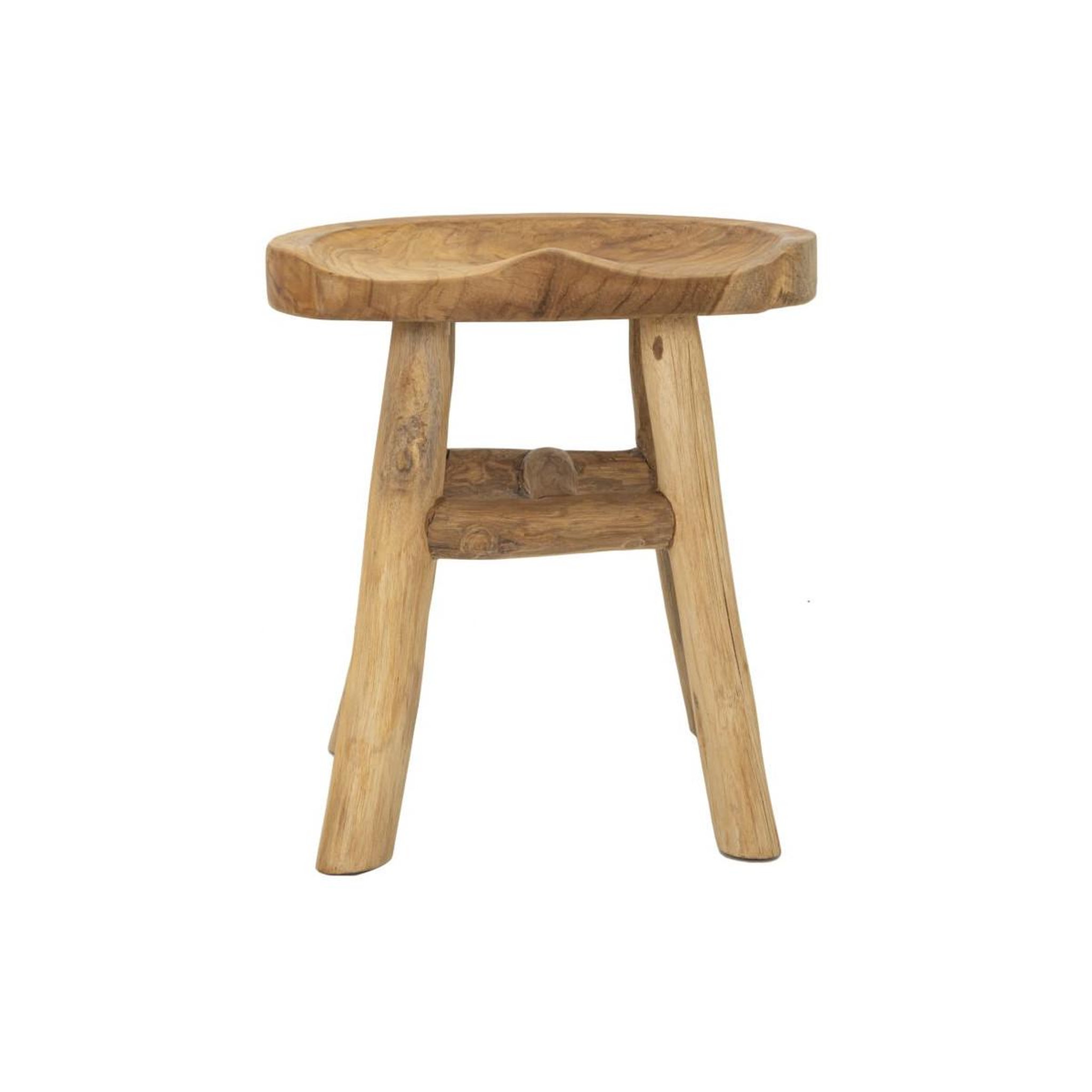 Voir la diapositive 2 : Paris Prix Tabouret en bois  selle  42cm naturel