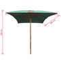 Voir la diapositive 6 : VIDAXL Parasol avec poteau en bois 200 x 300 cm Vert