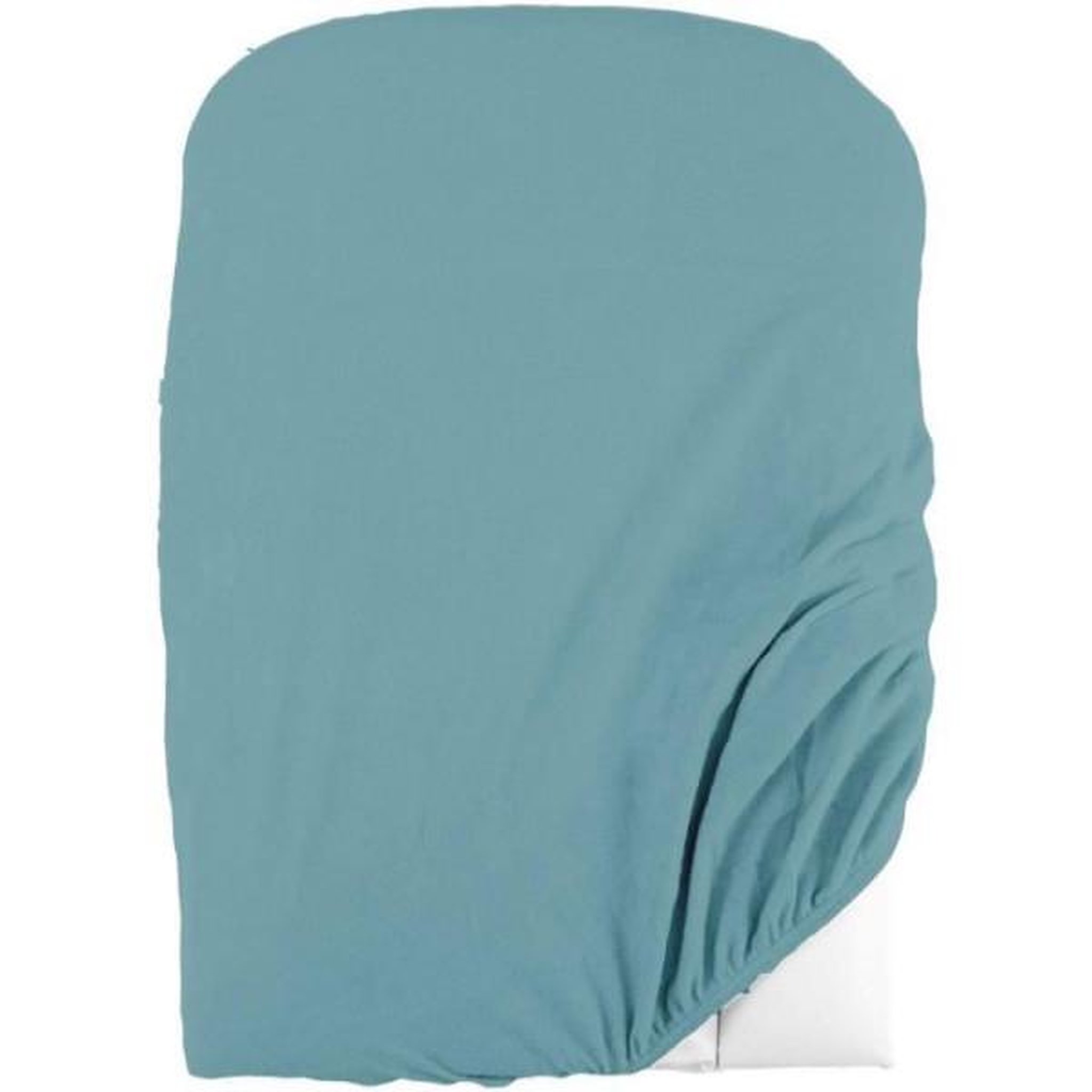 Voir la diapositive 3 : DOMIVA DOMIVA Lot 2 Housses matelas a langer - Eponge polycoton - oeko-Tex - Blanc/Nile - 50 x 75 cm